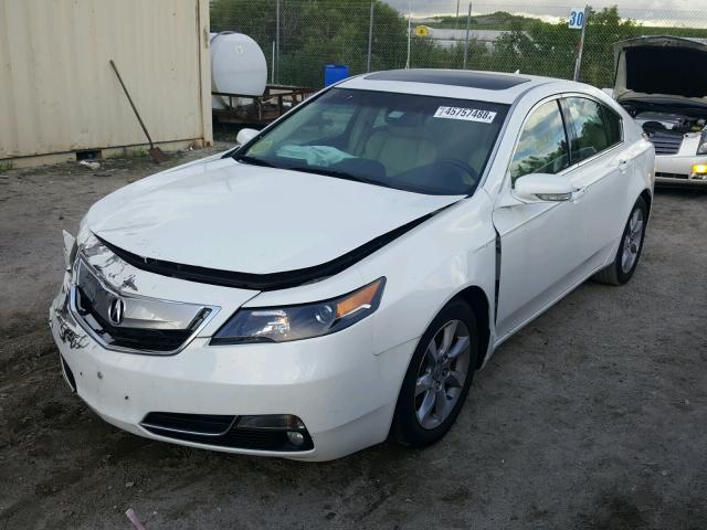 19UUA8F50DA004633 - 2013 ACURA TL TECH WHITE photo 2