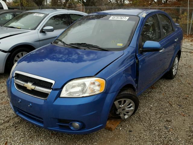 KL1TG56E19B300812 - 2009 CHEVROLET AVEO LT BLUE photo 2