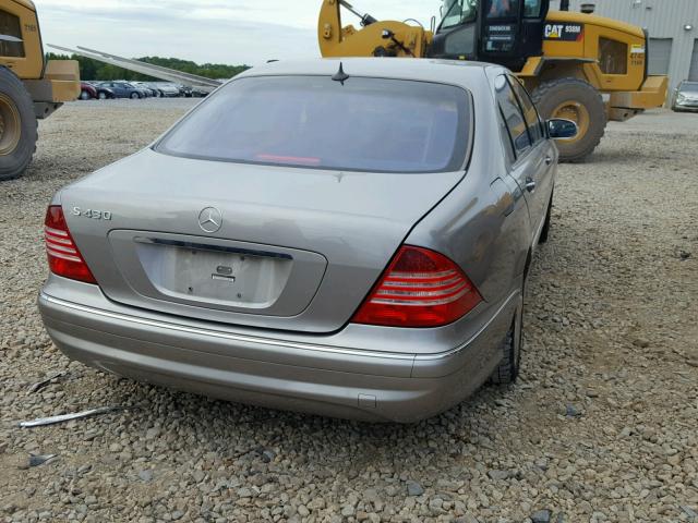 WDBNG70J43A377608 - 2003 MERCEDES-BENZ S 430 GRAY photo 4