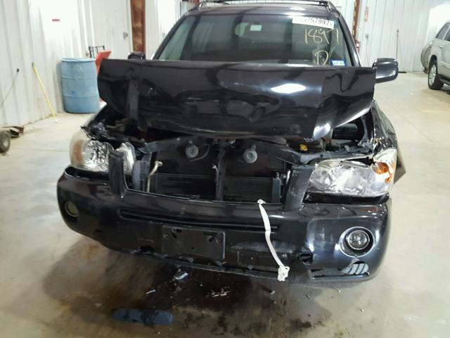 JTEDW21AX70021897 - 2007 TOYOTA HIGHLANDER BLACK photo 9