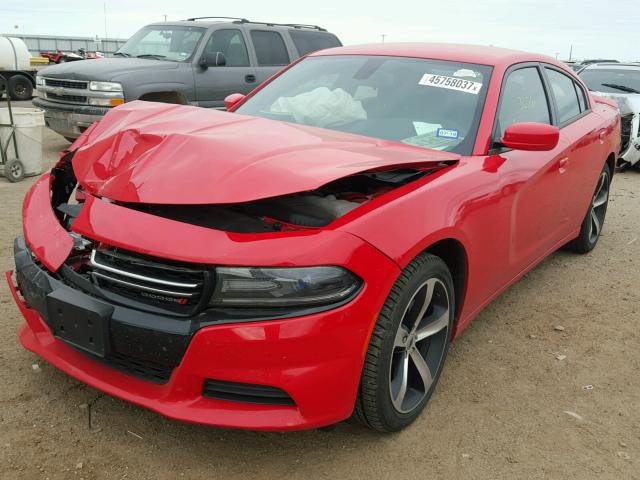 2C3CDXBG7HH627732 - 2017 DODGE CHARGER SE RED photo 2