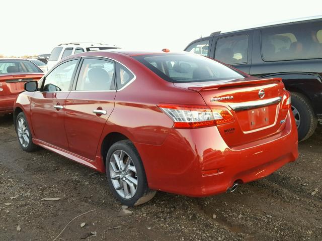 3N1AB7AP2EY294374 - 2014 NISSAN SENTRA S RED photo 3