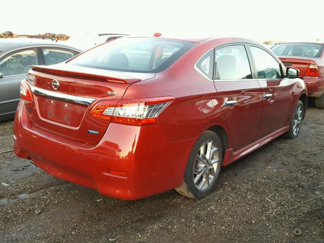 3N1AB7AP2EY294374 - 2014 NISSAN SENTRA S RED photo 4