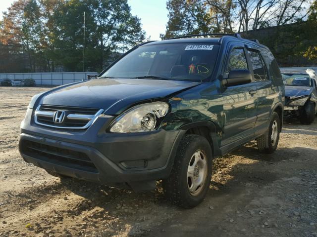 JHLRD77462C028421 - 2002 HONDA CR-V LX GREEN photo 2