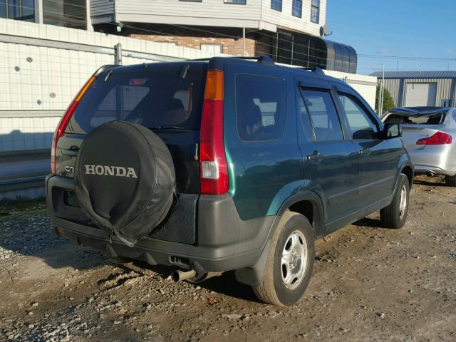 JHLRD77462C028421 - 2002 HONDA CR-V LX GREEN photo 4