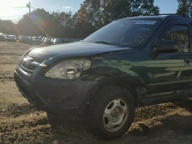 JHLRD77462C028421 - 2002 HONDA CR-V LX GREEN photo 9