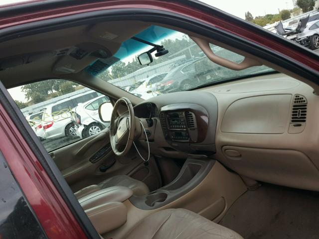 1FMPU18L0XLB16021 - 1999 FORD EXPEDITION BURGUNDY photo 5