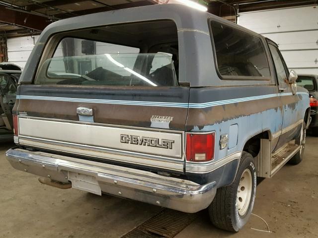 1GNEV18K2HF160805 - 1987 CHEVROLET BLAZER BLUE photo 4