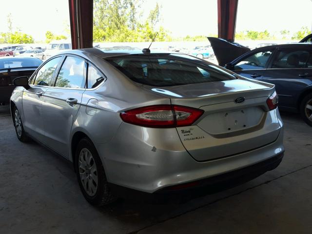 3FA6P0G75DR368193 - 2013 FORD FUSION S SILVER photo 3