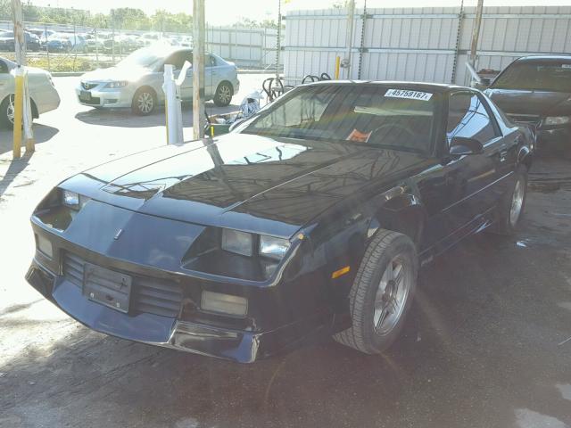 1G1FP23E7NL113239 - 1992 CHEVROLET CAMARO RS BLACK photo 2