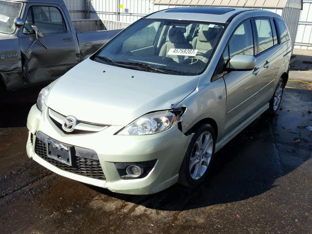 JM1CR29L880303406 - 2008 MAZDA 5 GREEN photo 2