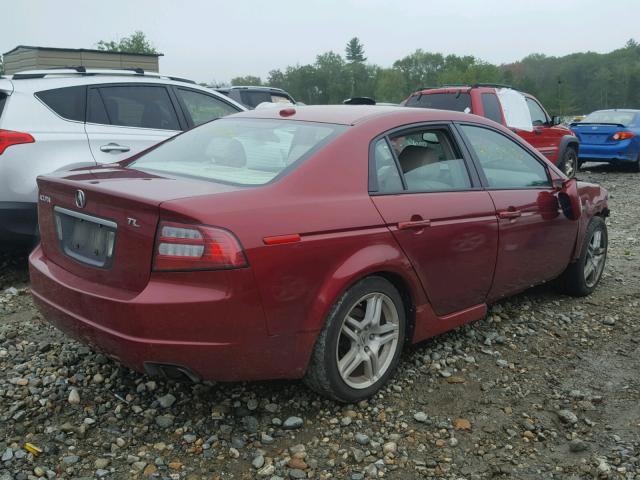 19UUA66288A014097 - 2008 ACURA TL MAROON photo 4