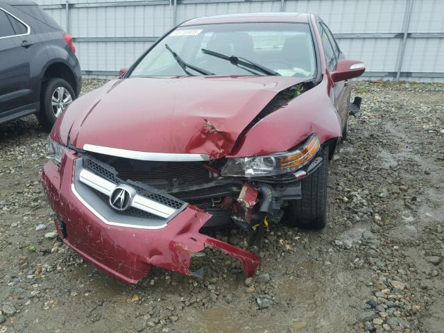 19UUA66288A014097 - 2008 ACURA TL MAROON photo 9