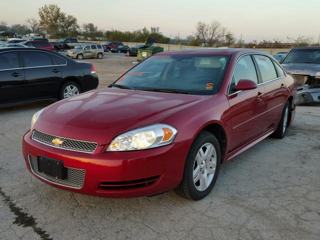 2G1WG5E38D1105586 - 2013 CHEVROLET IMPALA LT MAROON photo 2