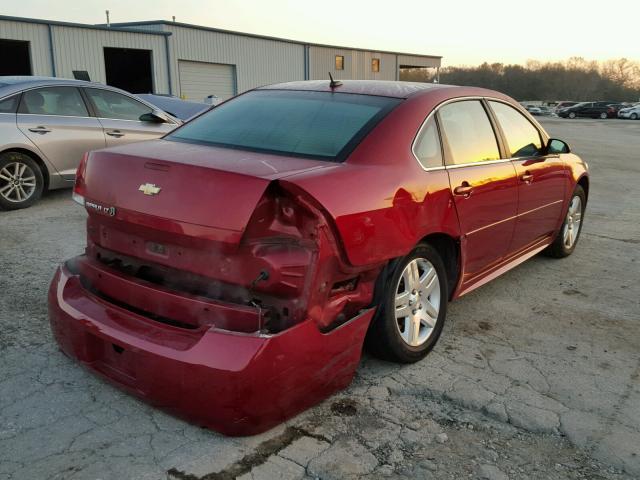 2G1WG5E38D1105586 - 2013 CHEVROLET IMPALA LT Темно-червоний фото 4