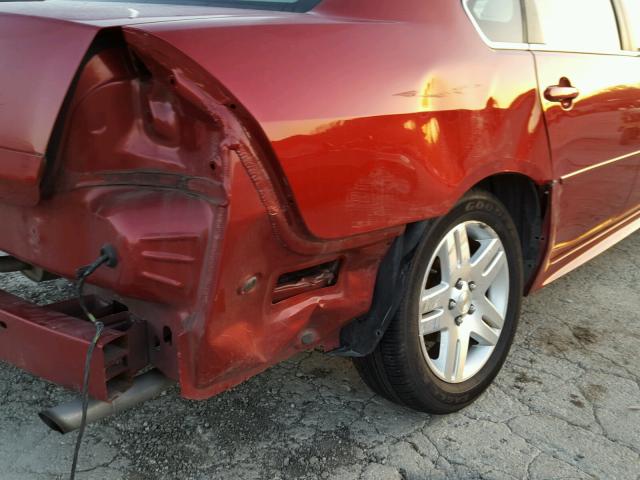 2G1WG5E38D1105586 - 2013 CHEVROLET IMPALA LT Темно-червоний фото 9
