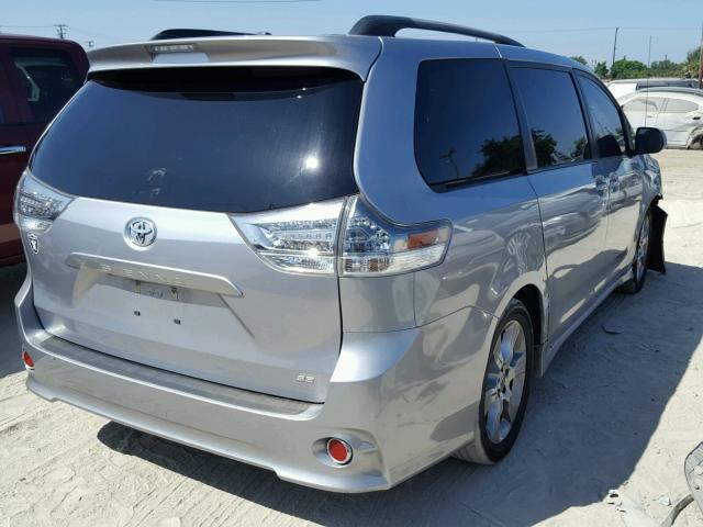 5TDXK3DC3CS267911 - 2012 TOYOTA SIENNA SPO SILVER photo 4