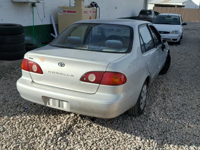 1NXBR12E21Z511812 - 2001 TOYOTA COROLLA CE SILVER photo 4