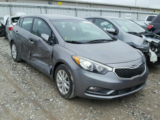 KNAFX5A89F5311619 - 2015 KIA FORTE EX GRAY photo 1