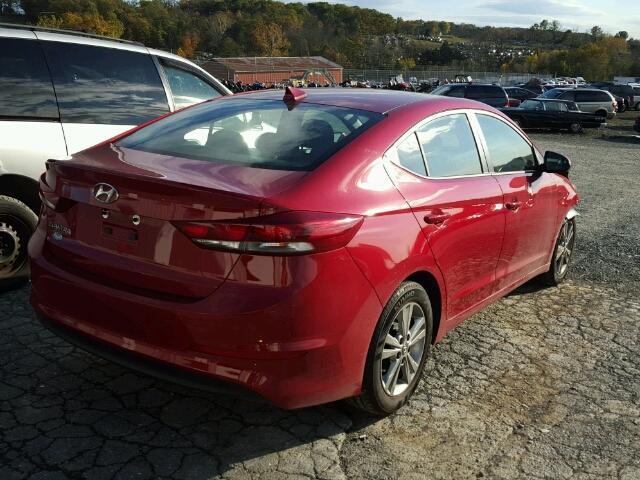 KMHD84LF8HU244741 - 2017 HYUNDAI ELANTRA SE RED photo 4