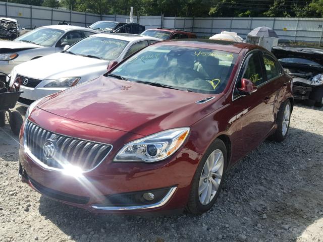 2G4GT5GX2G9118620 - 2016 BUICK REGAL PREM RED photo 2