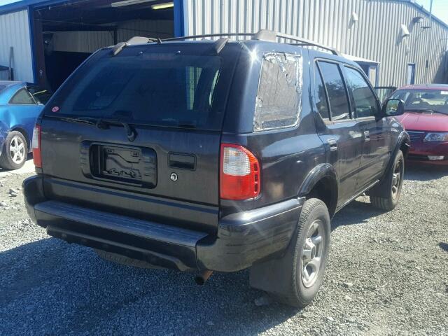 4S2CK58W824335312 - 2002 ISUZU RODEO S BLACK photo 4