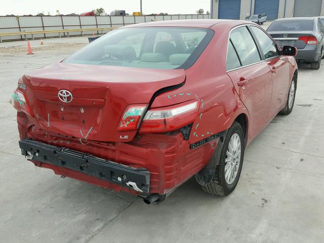 4T1BE46K27U076988 - 2007 TOYOTA CAMRY NEW RED photo 4