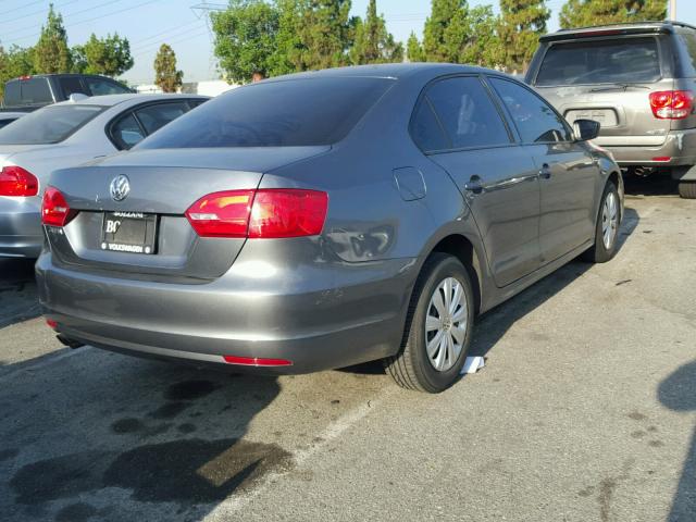 3VW2K7AJ1BM067870 - 2011 VOLKSWAGEN JETTA BASE CHARCOAL photo 4