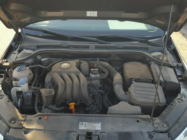 3VW2K7AJ1BM067870 - 2011 VOLKSWAGEN JETTA BASE CHARCOAL photo 7