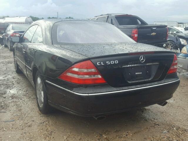 WDBPJ75J32A025525 - 2002 MERCEDES-BENZ CL 500 BLACK photo 3