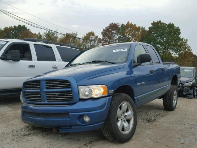 1D7HU18D55S202113 - 2005 DODGE RAM 1500 S BLUE photo 2