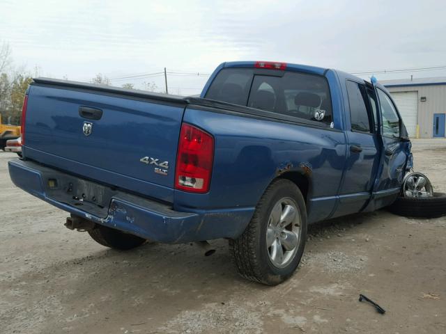 1D7HU18D55S202113 - 2005 DODGE RAM 1500 S BLUE photo 4