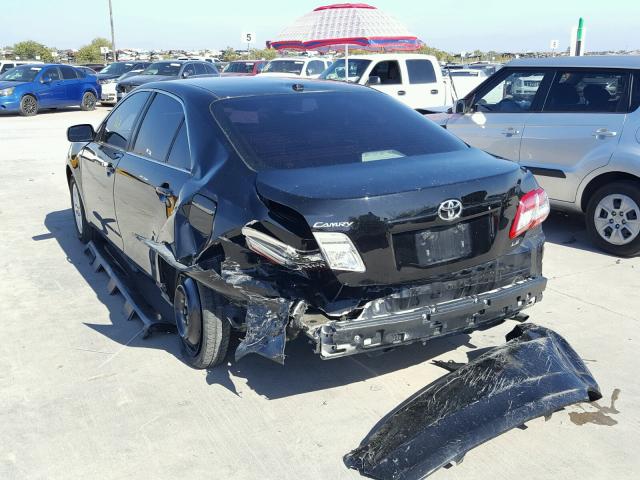 4T4BF3EK6BR157130 - 2011 TOYOTA CAMRY BLACK photo 3