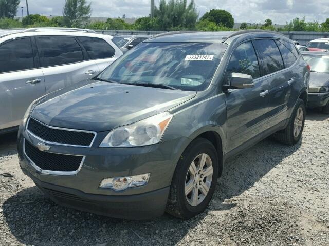 1GNKRGED2BJ146634 - 2011 CHEVROLET TRAVERSE L GREEN photo 2