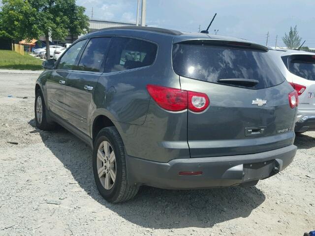 1GNKRGED2BJ146634 - 2011 CHEVROLET TRAVERSE L GREEN photo 3