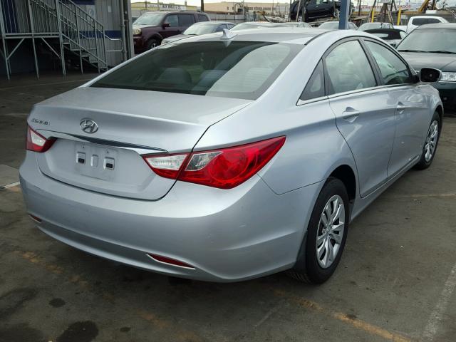 5NPEB4AC5CH394828 - 2012 HYUNDAI SONATA GLS SILVER photo 4