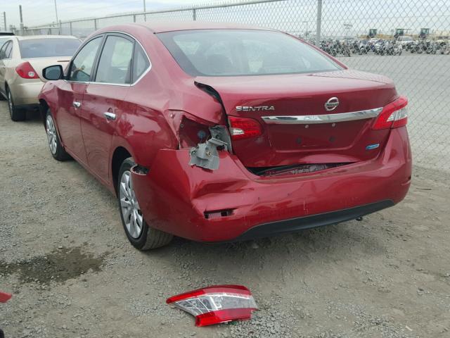 3N1AB7AP1DL562133 - 2013 NISSAN SENTRA S RED photo 3