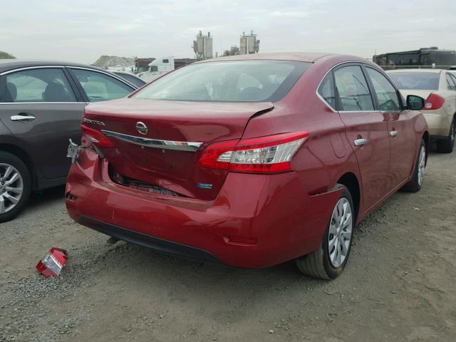 3N1AB7AP1DL562133 - 2013 NISSAN SENTRA S RED photo 4