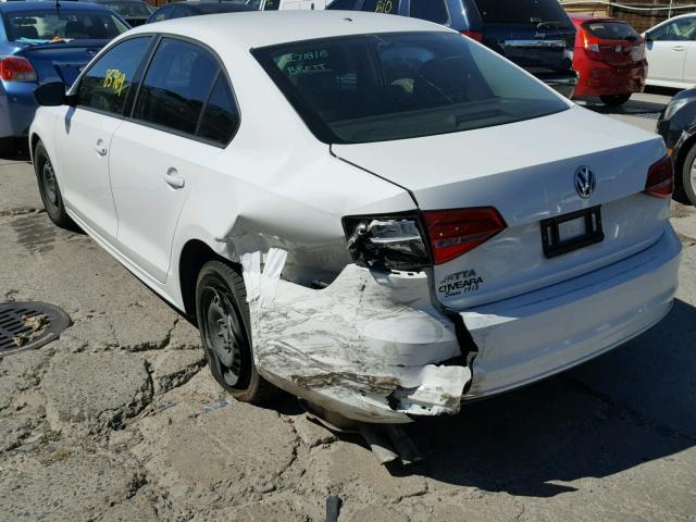3VW1K7AJ3FM286072 - 2015 VOLKSWAGEN JETTA BASE WHITE photo 3