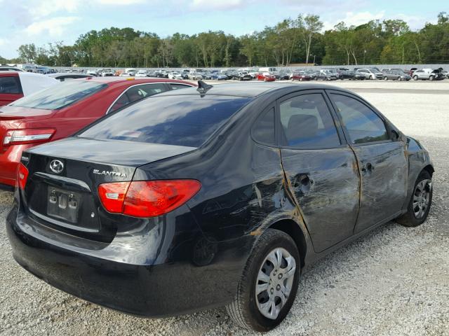 KMHDU46D79U698888 - 2009 HYUNDAI ELANTRA GL BLACK photo 4