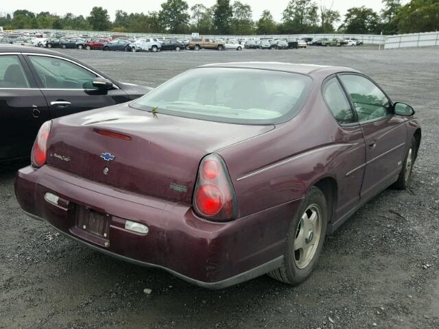 2G1WW12E839124513 - 2003 CHEVROLET MONTE CARL 勃艮第红 照片 4