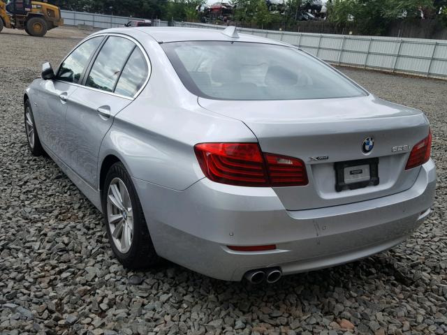 WBA5A7C54ED616347 - 2014 BMW 528 XI SILVER photo 3