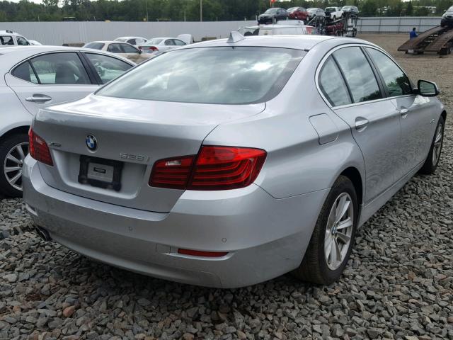 WBA5A7C54ED616347 - 2014 BMW 528 XI SILVER photo 4