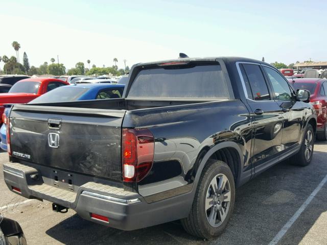 5FPYK2F68HB007514 - 2017 HONDA RIDGELINE BLACK photo 4