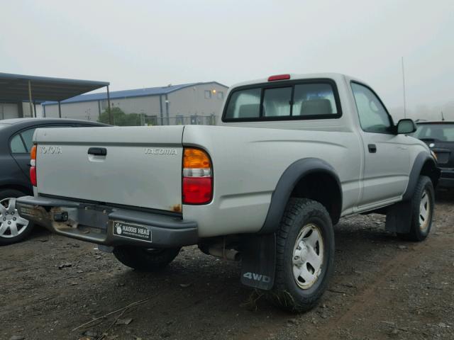 5TEPM62N33Z156018 - 2003 TOYOTA TACOMA SILVER photo 4