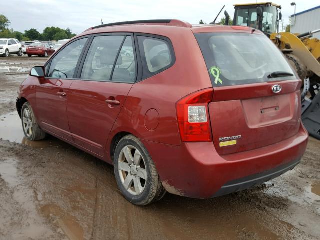 KNAFG525977087083 - 2007 KIA RONDO BASE MAROON photo 3