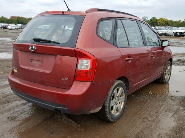 KNAFG525977087083 - 2007 KIA RONDO BASE MAROON photo 4