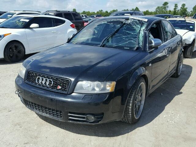 WAUPL68E24A228815 - 2004 AUDI S4 BLACK photo 2