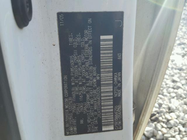 JTLKT334864055205 - 2006 TOYOTA SCION XB 白色 照片 10