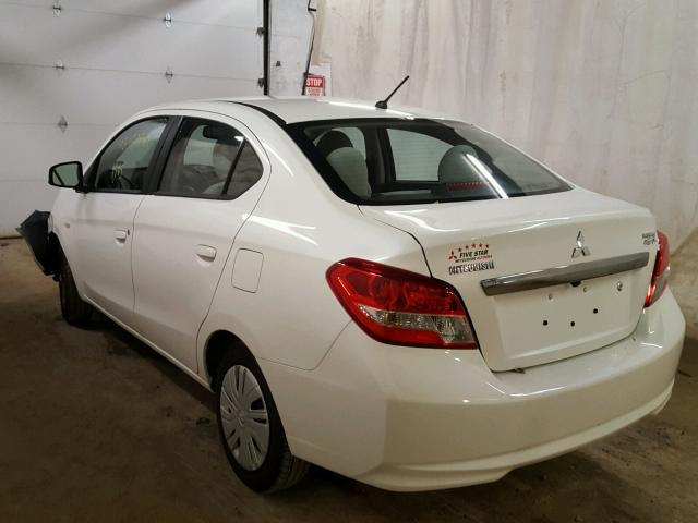 ML32F3FJ6HHF15712 - 2017 MITSUBISHI MIRAGE G4 WHITE photo 3